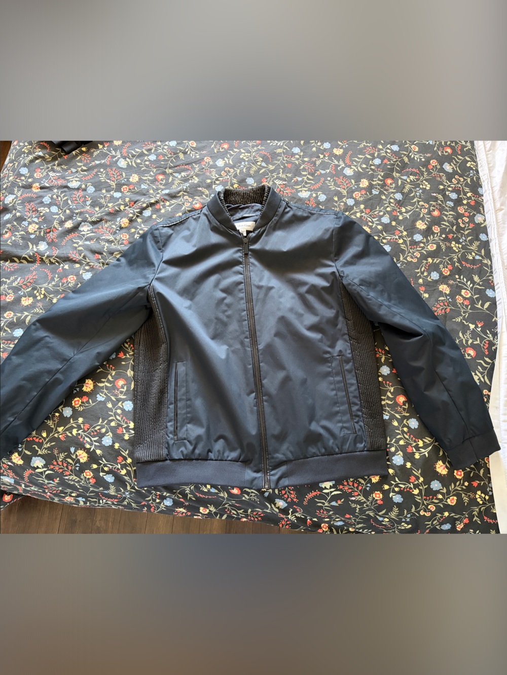 Calvin Klein Black Nylon Bomber Jacket